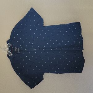 Fishbone design button down shirt